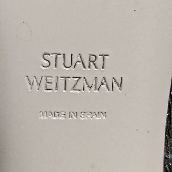 Stuart Weitzman Theone jeweled slides in silver metallic sized 6.5M - Picture 2 of 12